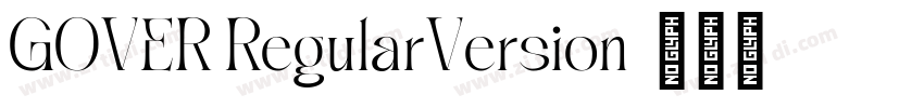 GOVER RegularVersion字体转换